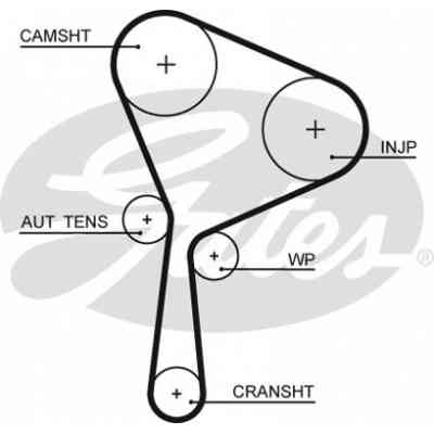 Ремінь ГРМ Gates 5654XS Вінниця