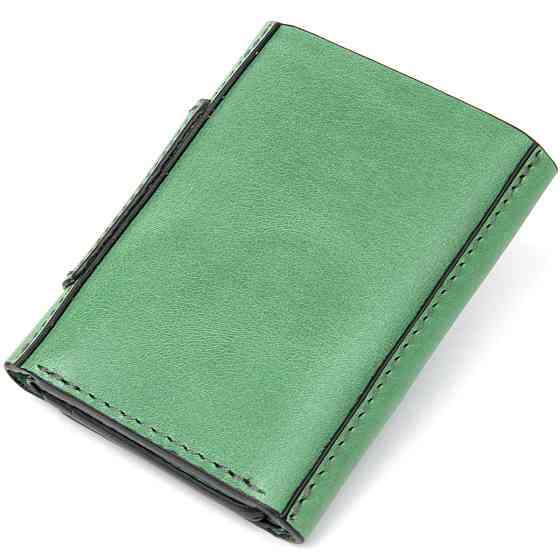 Матове портмоне GRANDE PELLE 11458 Зелений Київ