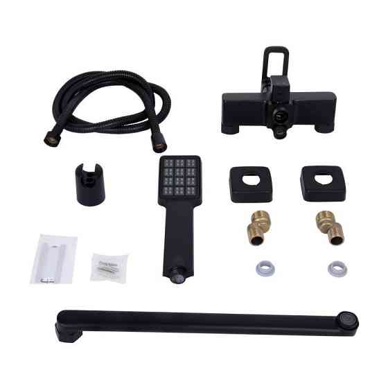 Смеситель для ванны Lidz Wawel 005 c душевым гарнитуром (k35) LDWAW005BLA45394 Black черный Киев