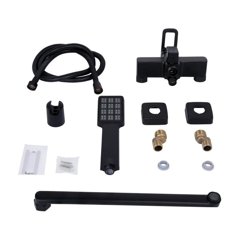 Смеситель для ванны Lidz Wawel 005 c душевым гарнитуром (k35) LDWAW005BLA45394 Black черный Киев - изображение 6