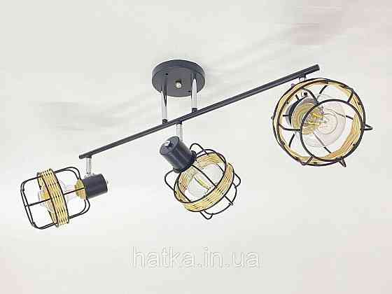 Потолочная люстра на 3 плафона 91180K/3 черный+хром Киев