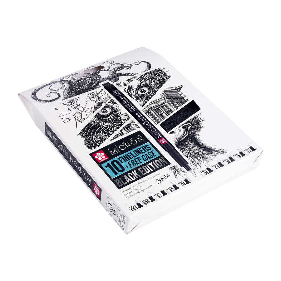 Набір лінерів PIGMA MICRON Black Edition 10 шт.(003-12) Чорний Sakura Київ - фото 5
