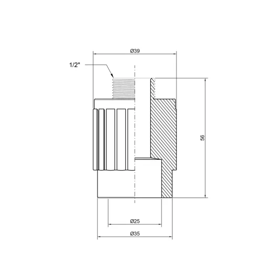 Муфта PPR Thermo Alliance 25х1/2" НР Київ