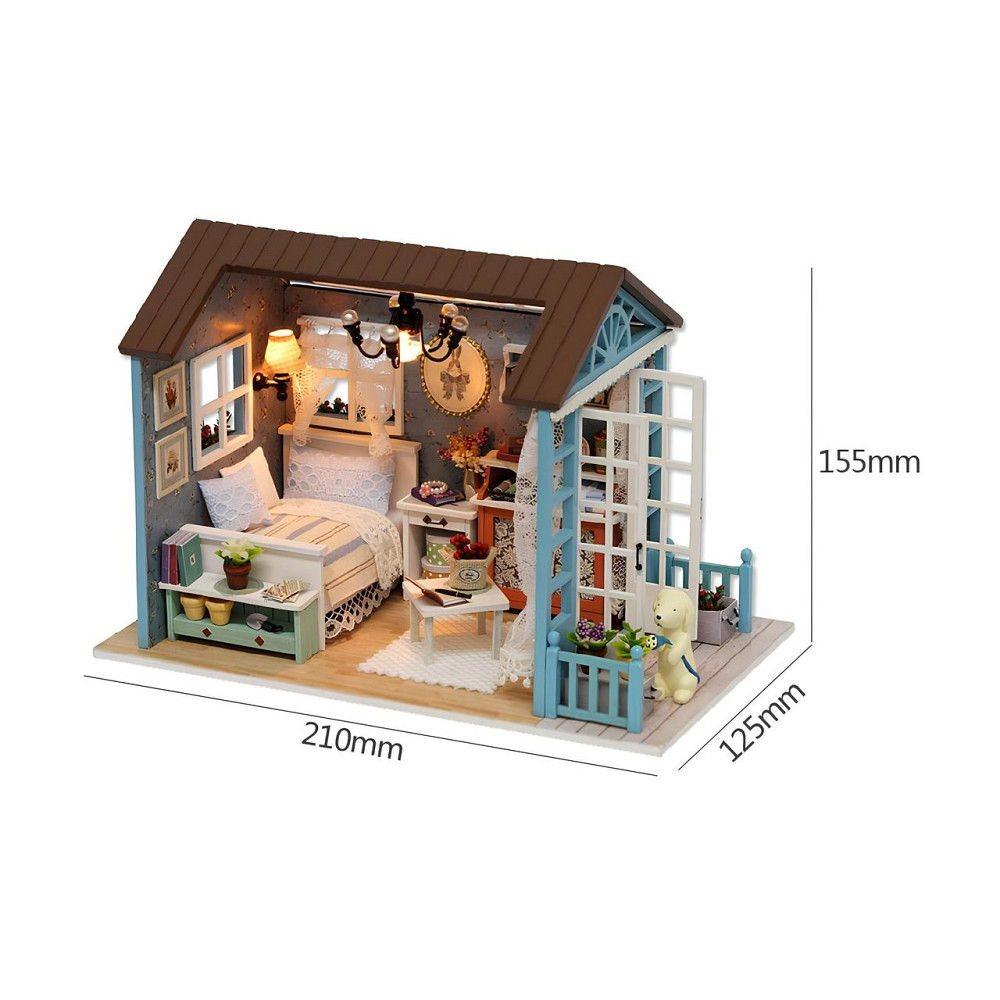 Ляльковий будиночок CuteBee. Конструктор мініатюрний ляльковий будиночок з підсвічуванням 210*125*155 мм Київ - фото 5