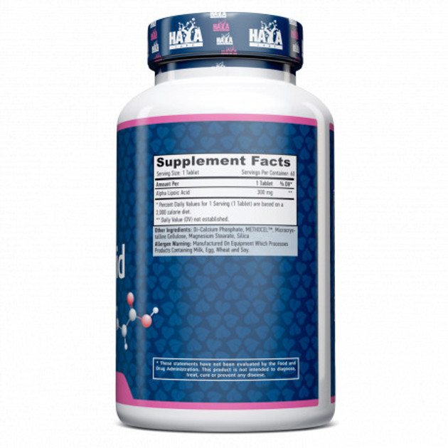 Альфа-ліпоєва кислота Haya Labs Alpha Lipoic Acid 300 мг 60 таблеток Луцьк - фото 2