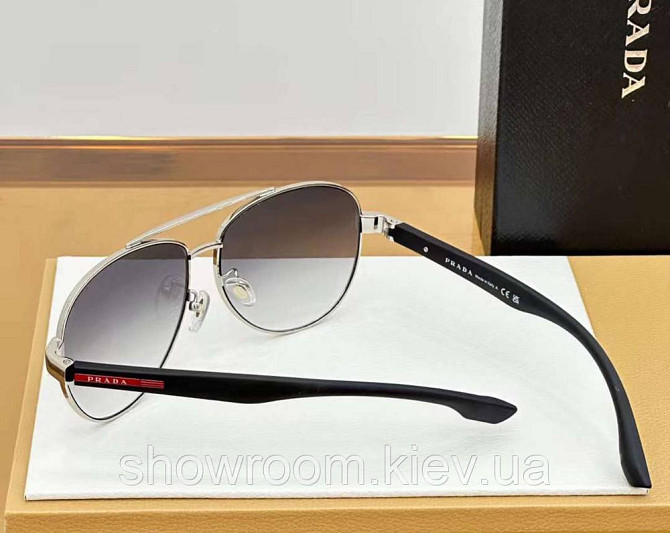 Мужские солнцезащитные очки Pr (53PS) silver Lux Киев - изображение 4