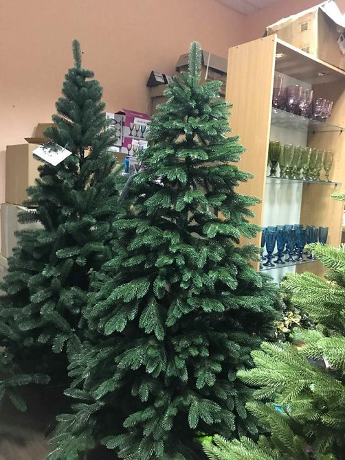 Искусственная пушистая елка Премиум (высота 2.20 м) литая (Зеленая) Киев - изображение 10