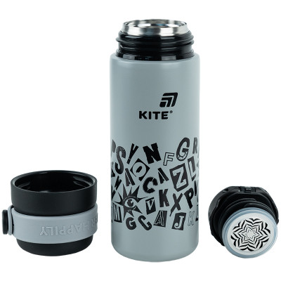 Термос Kite 500 мл, сірий (K25-1222-2) Вінниця - фото 4