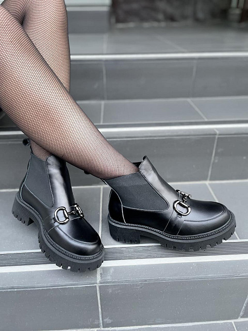 SOTHBY'S Черевики жіночі Sothby's чорні натуральна шкіра весна-осінь размер 36-40 (M-1076 4986) Коломыя - изображение 6