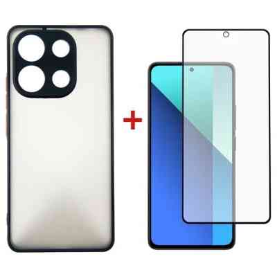Чохол до мобільного телефона Dengos Kit for Xiaomi Redmi Note 13 4G case + glass (Black) (DG-KM-66) Вінниця
