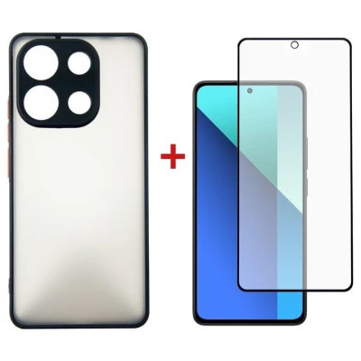 Чохол до мобільного телефона Dengos Kit for Xiaomi Redmi Note 13 4G case + glass (Black) (DG-KM-66) Вінниця - фото 1
