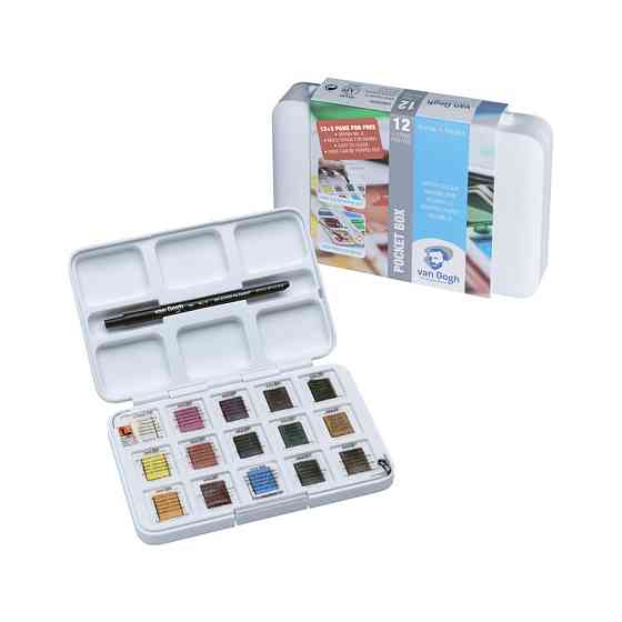 Набор акварельных красок VAN GOGH Pocket box 12 скол Киев