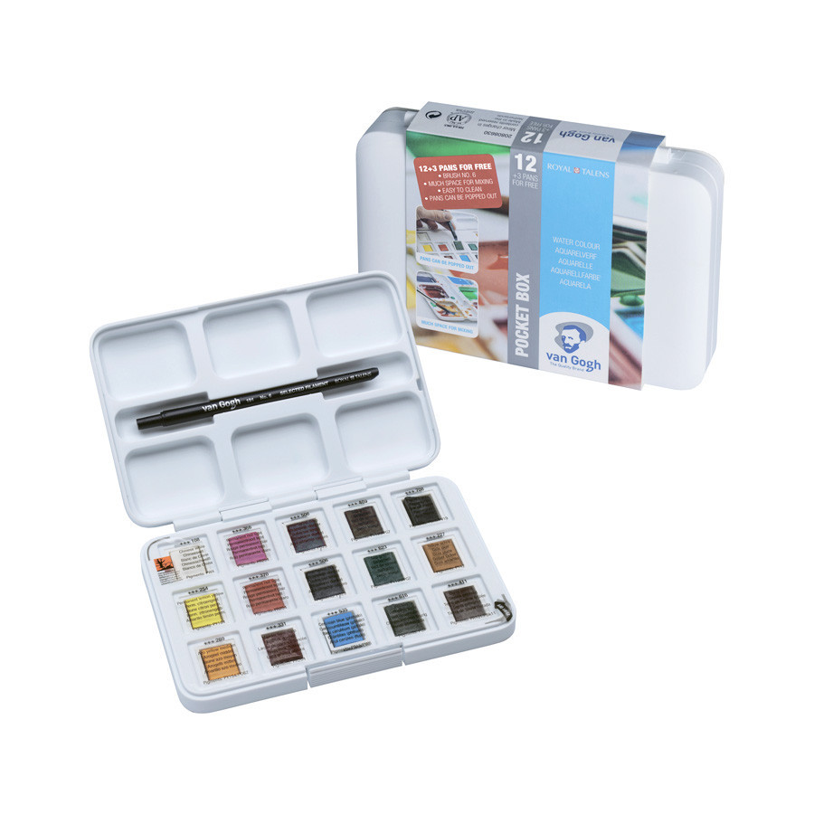 Набор акварельных красок VAN GOGH Pocket box 12 скол Киев - изображение 5