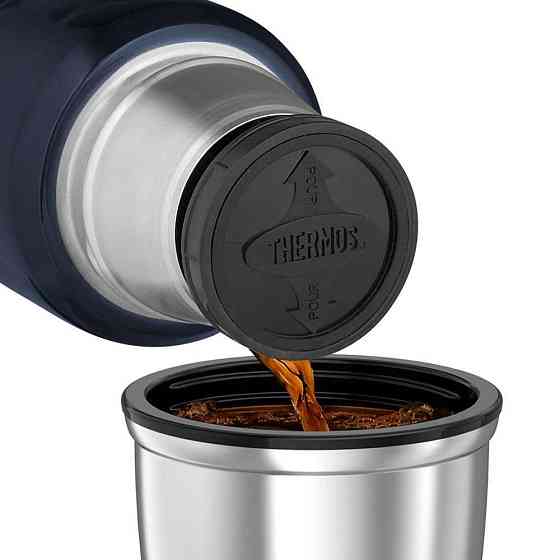 Універсальний Термос 1.2 літра з ручкою для напоїв Thermos "Stainless King" Blue (170026) Нержавіюча сталь Нововолинськ