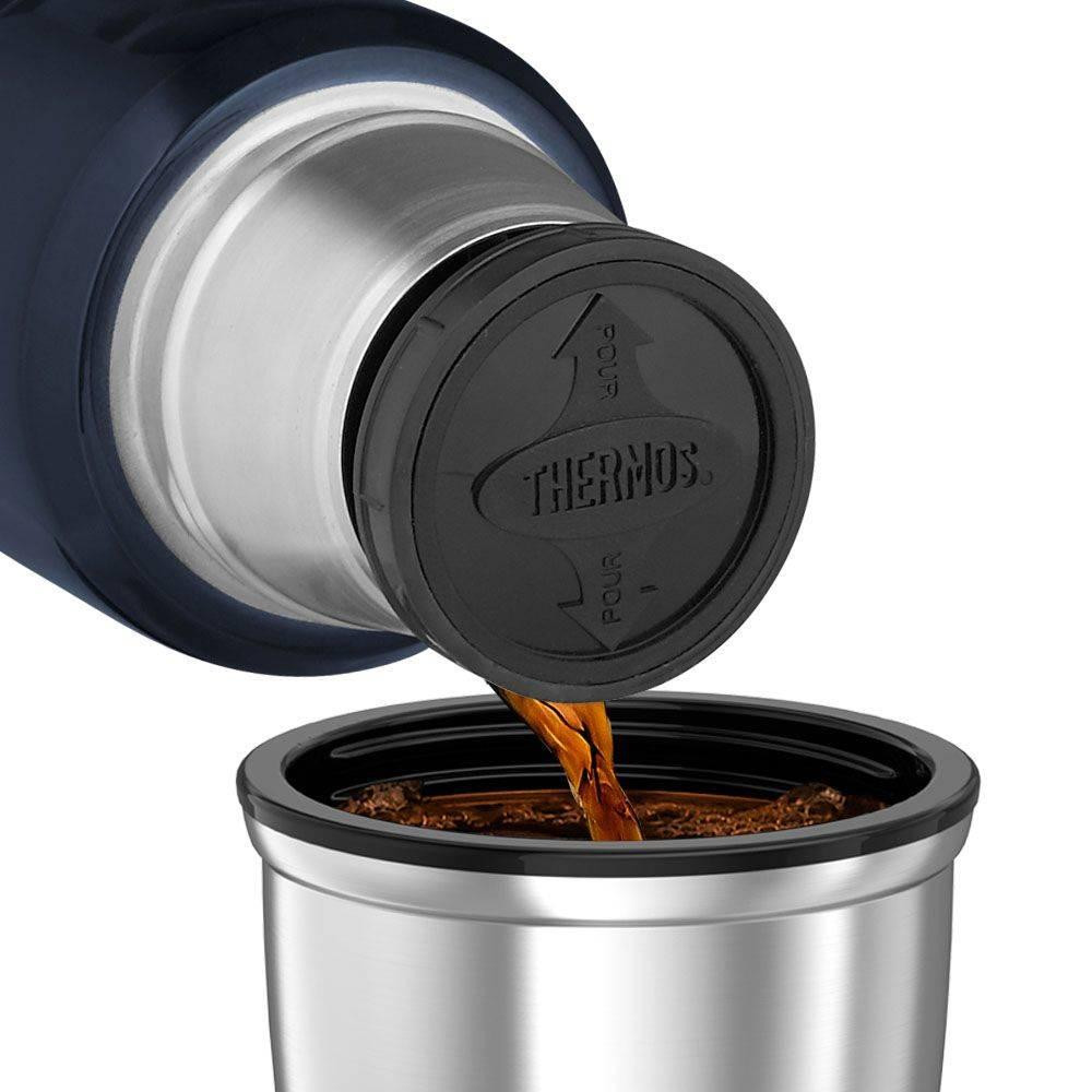 Універсальний Термос 1.2 літра з ручкою для напоїв Thermos "Stainless King" Blue (170026) Нержавіюча сталь Нововолинськ - фото 2
