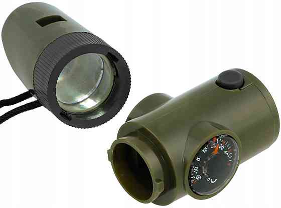 Багатофункціональний Рятувальний свисток 6в1 з мотузкою Mil-Tec від Sturm (16328401) Olive Нововолинськ