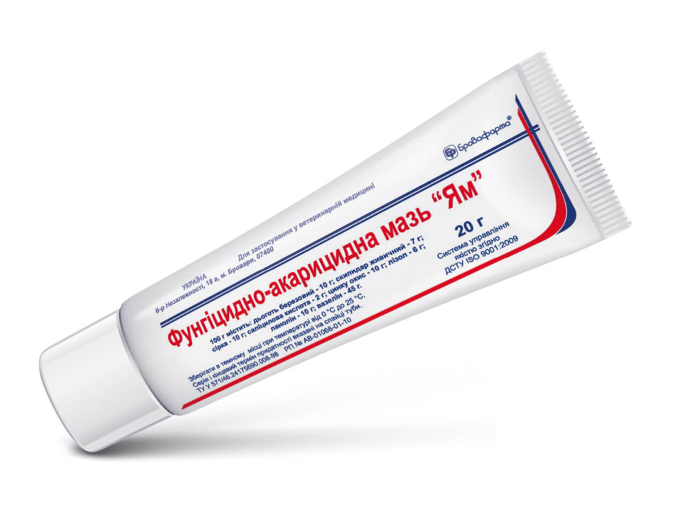 Фунгіцидно-акарицидна мазь «Ям» 20 г туба Бровафарма Вінниця - фото 1