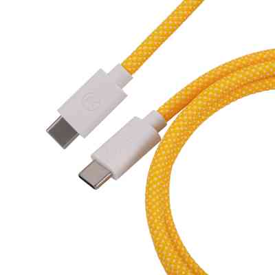 Дата кабель USB-C + USB A to USB-C 1.36m Coiled Aviator yellow Keychron (CAB16_KEYCHRON) Винница