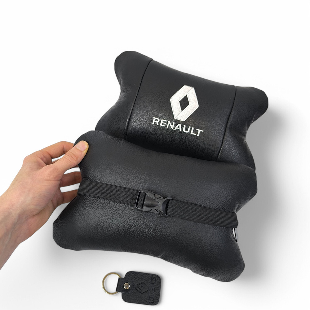 Подушка під шию для автокрісла Renault, Подушка з логотипом бренду, Подушки для підголівників в машину YE-94 Івано-Франківськ - фото 1