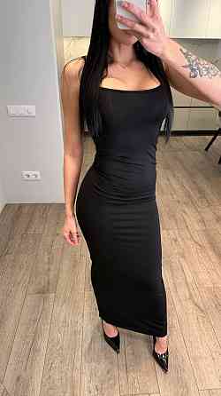 Женское вечернее элегантное длинное платье кулир Черный, 46/48 Одесса