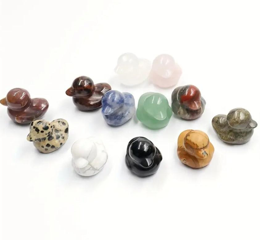 Міні-фігурка кришталевої качечки з натурального каменю чорного обсидіану 25 мм Київ - фото 5