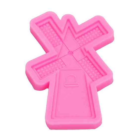 Молд силиконовый Мельница 105 на 70 мм розовый Киев