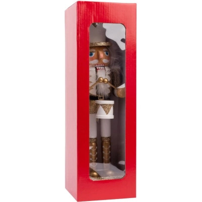 Новогодняя фигурка Novogod`ko Щелкунчик 30 см Дерево Золото (974678) Винница - изображение 2