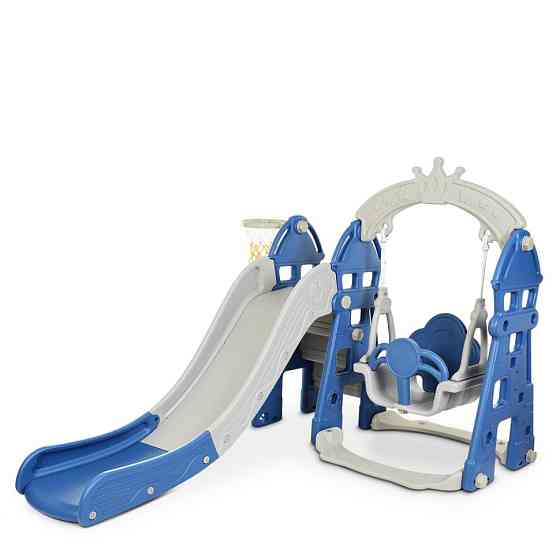 Дитяча гірка-гойдалка HOUSE-4 кільце баскетбольне Вінниця