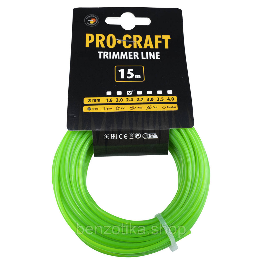 Волосінь круг Procraft 2.4мм 15м Киев - изображение 1