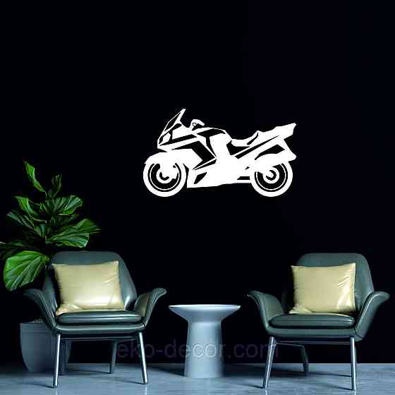 Декоративное настенное Панно «Мотоцыкл» Декор на стену 50*28 см, Белый Киев