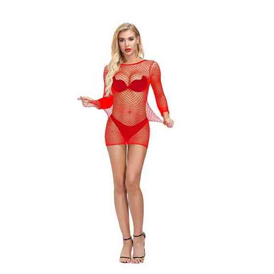 Откровенное мини платье - Красный - S/M/L – Эротическое бельё Винница