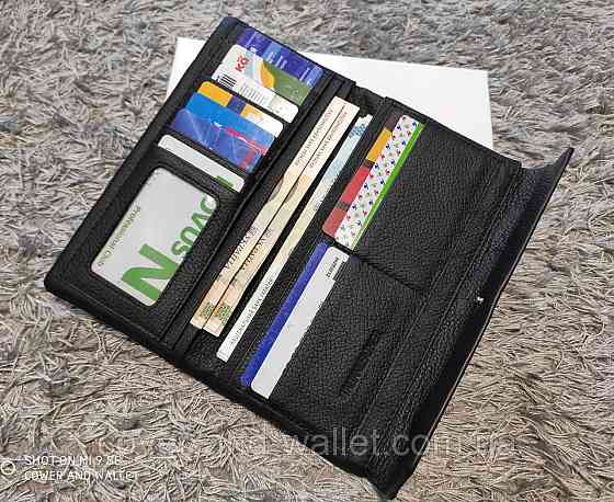 Зручний довгий чоловічий шкіряний гаманець ST 42 Київ