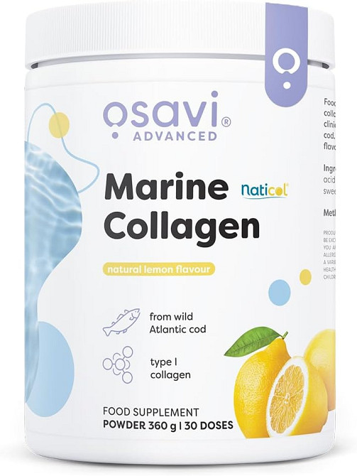 Пептиды рыбного коллагена Osavi Marine Collagen 360 г, лимон Луцк - изображение 1