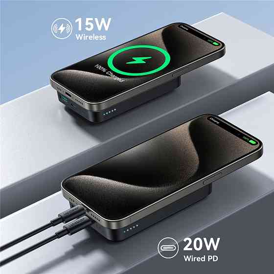 УМБ Joyroom Magnetic Wireless 10000mAh JR-W020 20W QC USB-C In/Out Black Винница