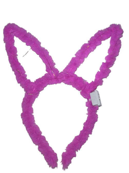 Новогодний светящийся обруч Ушки Зайки с светодиодами на голову one size розовый Киев - изображение 4