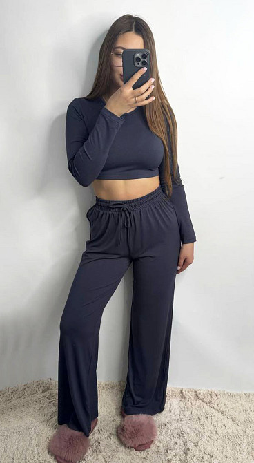 Стильний жіночий костюм з трикотажу віскоза Графіт M-L Харків - фото 6