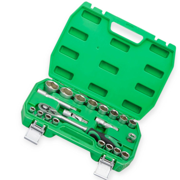 Набір інструменту 1/2" 21 шт, 10-32 мм з тріщ., Подовж., Кардан., Перехід. Мукачево - фото 1
