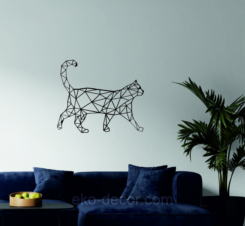 Декоративное настенное Панно «Кот» Декор на стену 110*92 см, Черный Киев - изображение 8