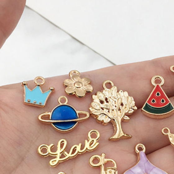 Набор эмалированных подвесок для рукоделия, 100 шт. Киев