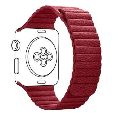 Ремешок для смарт-часов Armorstandart Leather Loop для Apple Watch 49/46/45/44/42 (Series 1-3) Red (ARM45824) Винница