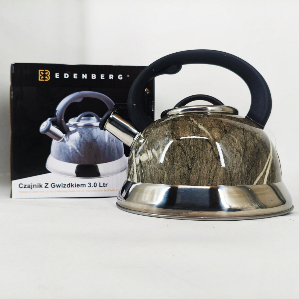 Чайник для газовой комфорки Edenberg, Чайник для плиты со свистком для чая газовых плит FC-24 Львов - изображение 3