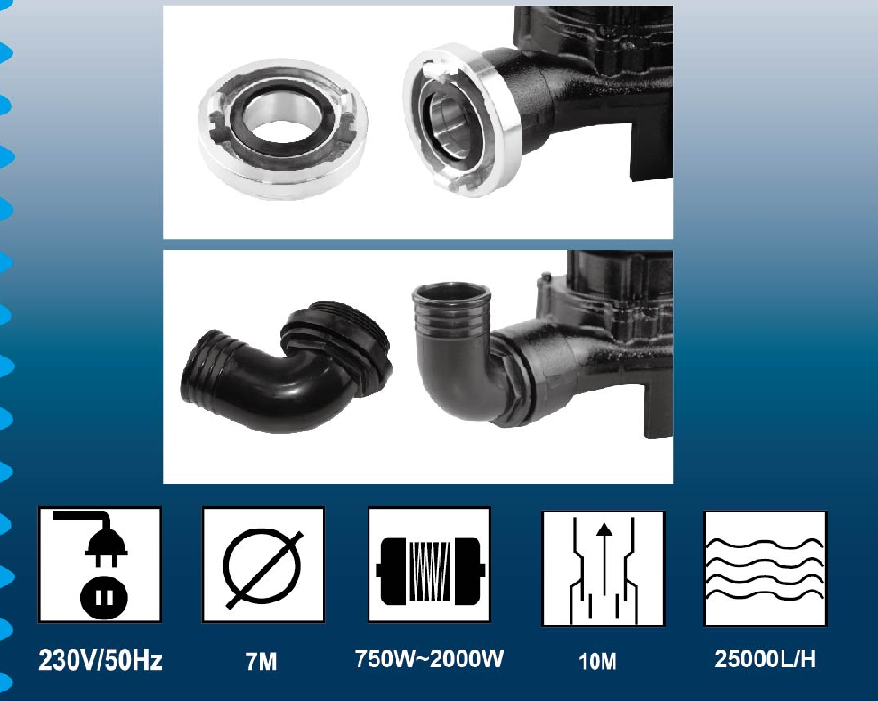 Дренажный насос Bass Polska для грязной и чистой воды  2000 Вт Киев - изображение 4