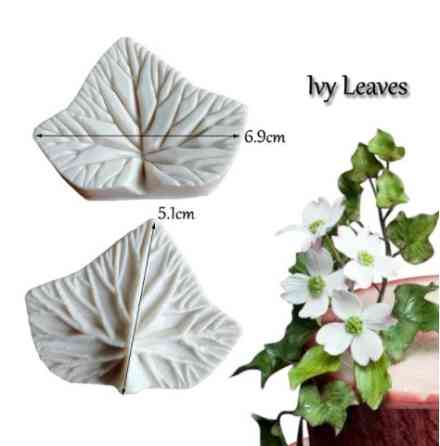 Силіконовий молд Листя плюща 69 на 51 мм білий Київ