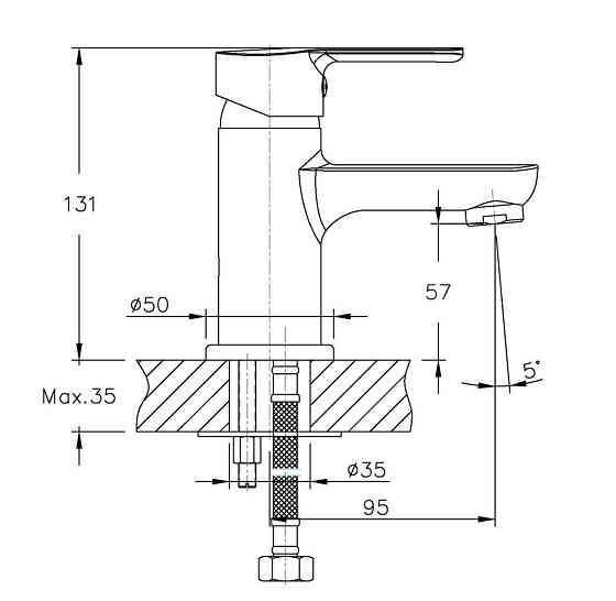 Змішувач для умивальника Haiba Marco 001   ( HB0874 ) 38708 Харків