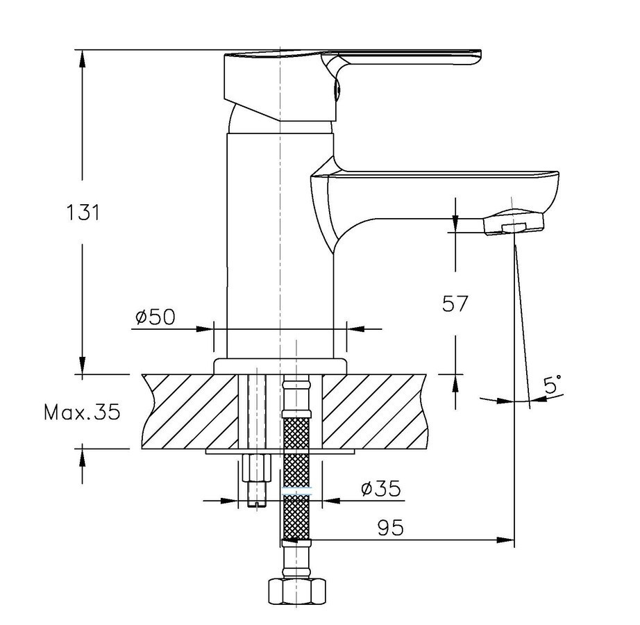 Змішувач для умивальника Haiba Marco 001   ( HB0874 ) 38708 Харків - фото 2