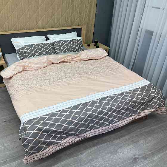 Комплект постельного белья Ранфорс, Decorator Cotton Collection Skagen Евро 220х200 персиковый с серым (88-124) Киев