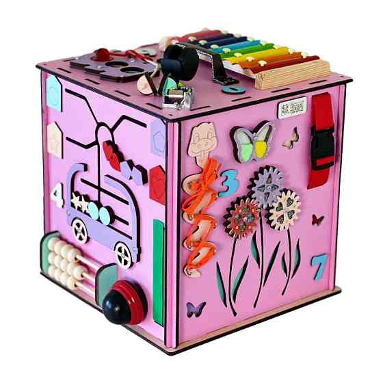 Розвиваюча іграшка Бізікуб TG145644630, 30х30х30 см Рожевий Вінниця