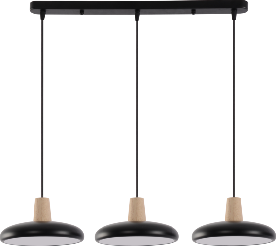 VALESO Підвісна люстра -3 чорний + дерево Киев