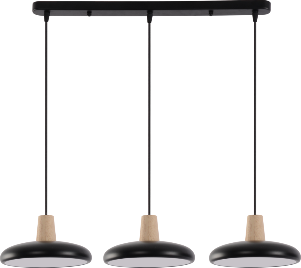 VALESO Підвісна люстра -3 чорний + дерево Київ - фото 4