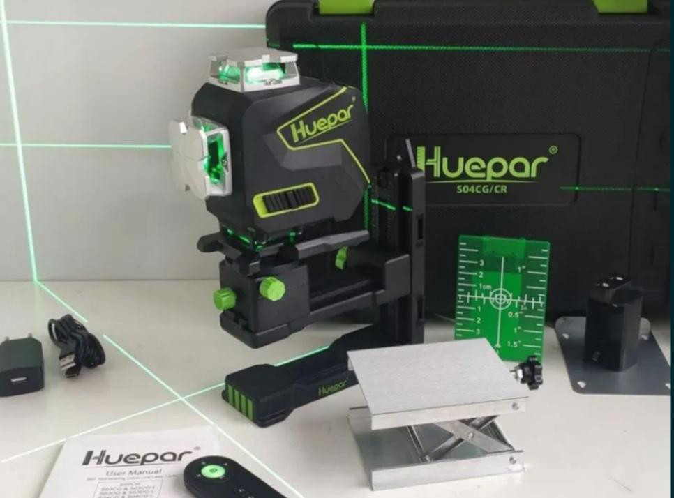 Лазерный уровень нивелир Huepar S04CG Premium откалиброванный (1 аккумулятор) Винница - изображение 4